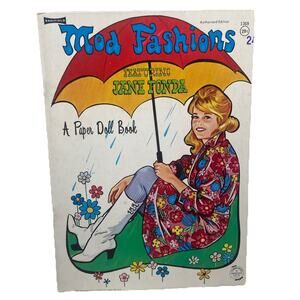 VTG Original 1966 Mod Fashions Featuring Jane Fonda A PaperDoll Book Saalfield